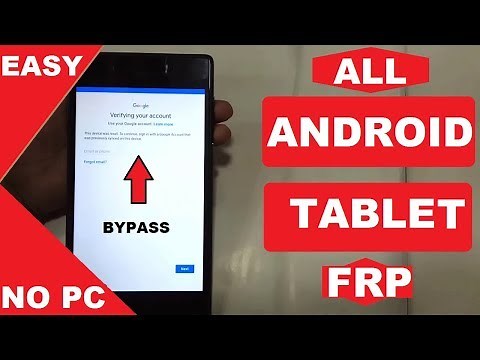 ✅Android Tablet ✅Google Account Verification Frp Bypass (7.0/7.1) #AndroidUnlock