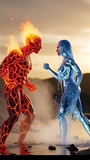 🔥Aag vs🌊 Pani Show l 🔥aag aor 🌊pani ki kahani #trending #ai #viral #shorts