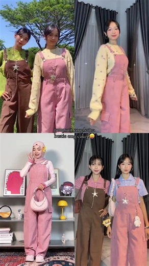 sukak bgt ma overall ini cocok buat couple ma bestie😍😝 #jumpsuit #overall #ootd #outfitideas