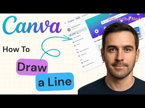 How To Draw A Line In Canva | Canva Tutorial 2025