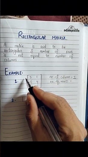 Rectangular Matrix - Complete concept #class9math #rectangular #matrix #educationmatters