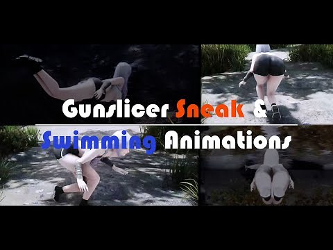 SKYRIM MOD I Gunslicer Sneak And Swimming Animations