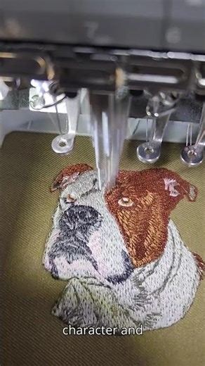 American Bulldog embroidery