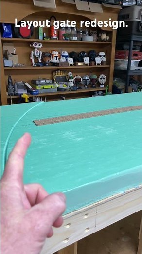 Ho scale layout swing gate redesign #hoscaletrains #modelrailway #railroad #modelrailwaylayout #asmr