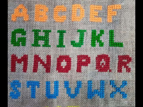 Awesome alphabet cross stitch design, ABCD alphabet design