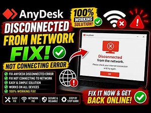 AnyDesk Disconnected from Network Fix (2026) | Not Connecting Error | 100% Working Solution