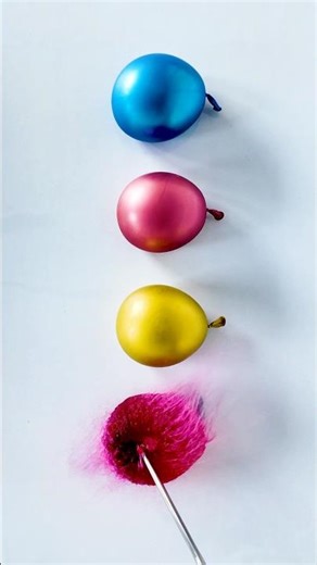 Blue, Pink & Yellow Balloon Pop 🎈💗💛 | Super Satisfying ASMR #shorts #nonsense #balloonpopping