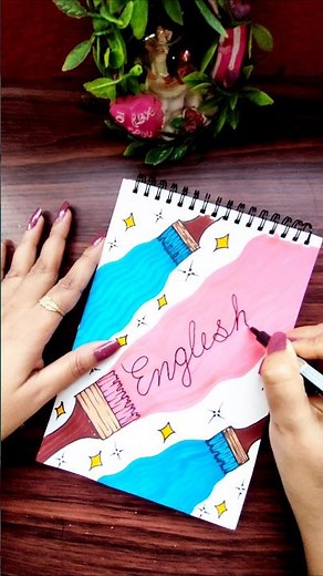 Simple Front Page Idea:- English School Project 📚✨#shorts #diy #trending #shortsfeed #youtube #viral