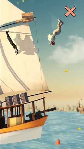 Flip Diving 2 player synchronized dive fail @ The Yacht #flip #coop #dive #fail #slowmotion