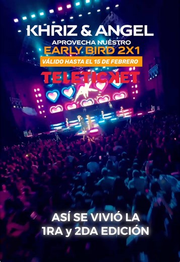 🚨 ¡ATENCIÓN! Se acaba el tiempo para el EARLY BIRD 2x1 🚨 ¿Viste cómo se vivieron las primeras ediciones? 🤯 No dejes que te lo cuenten, asegura tu lugar en el Lima Latin Pop Fest Vol. 3 y prepárate para cantar a todo pulmón. 🎤❤️‍🔥 🔥 Aprovecha el EARLY BIRD 2x1 🎟️ Entradas a la venta en web o puntos de venta de @teleticket.oficial 🗓️ Oferta válida solo hasta el 15 DE FEBRERO. ¡Nos vemos este 28 de noviembre para hacer historia otra vez! 🇵🇪✨