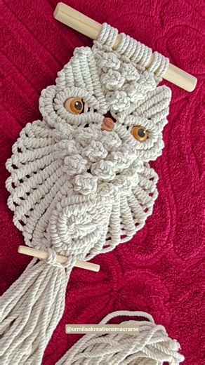 Macrame Owl Wallhanging 🦉Tutorial || Macrame animals #viralvideo #shorts #funny