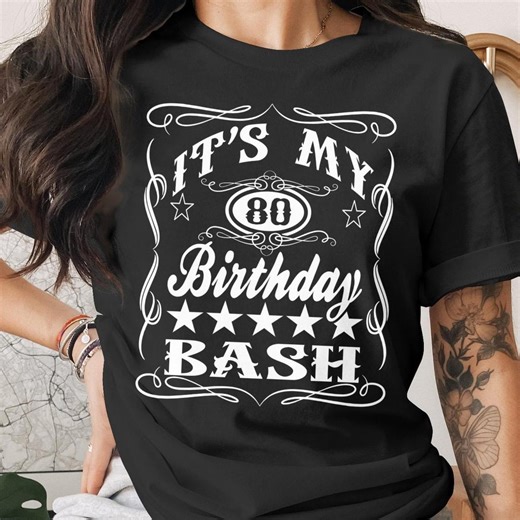 It's My 80th Birthday Whiskey Theme Group Party Shirt - Etsy Australia