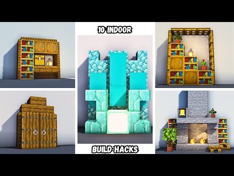 10 MINECRAFT INDOOR Build Hacks!