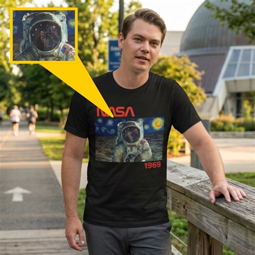 Fake Moon Landing Tee L NASA 1969 Studio Tee Shirt - Etsy