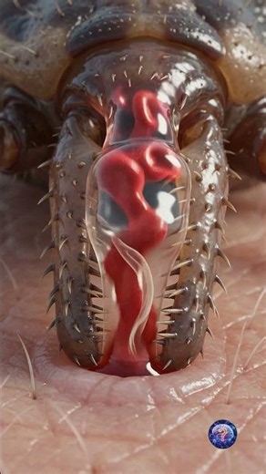 How a tick STICKS to your skin 🤢