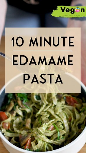 11 reactions | Give your pasta a wholesome makeover with the vibrant green essence of edamame!   Our 10 Minute Edamame Pasta recipe features tons of plant-based goodness and a punch of protein!  Let's dive fork-first into a dish that's simple to make while delivering delicious flavours. ️ ➡️ https://www.veganrecipeclub.org.uk/recipes/10-minute-edamame-spaghetti/ | Vegan Recipe Club | Facebook