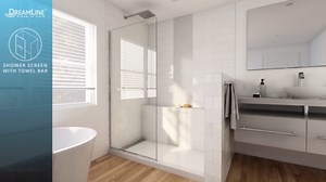 DreamLine Linea 34 in. W x 72 in. H Fixed Frameless Shower Screen in Brushed Nickel SDLI34W720XTX04