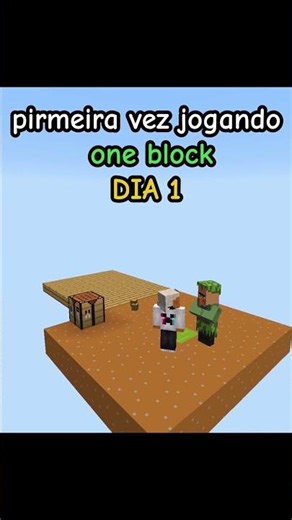 PRIMEIRA VEZ JOGANDO ONE BLOCK | DIA 1 #minecraft#minecraftoneblock