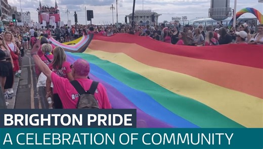 Thousands line the streets of Brighton for the Pride parade - Latest From ITV News