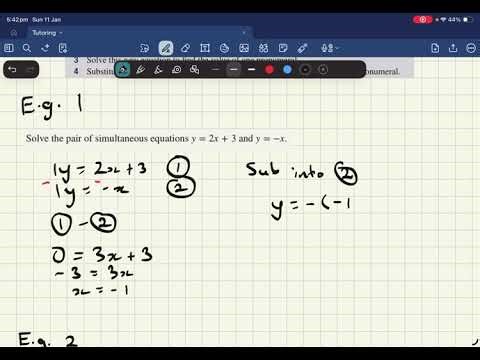 Solving Simultaneous Equations using Elimination
