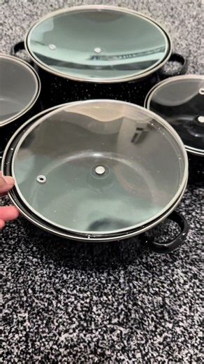 Loved this usable cooking pot set….【UK SELLER】5-Piece Enamel Stock Pot Set | 16-24cm Multi-Size Enamel Cookware | All Hob Compatible | Induction/Gas/Electric Hob Compatible #Potset #EnamelCookware #fyp #tiktokmademebuylt #cookingpotset