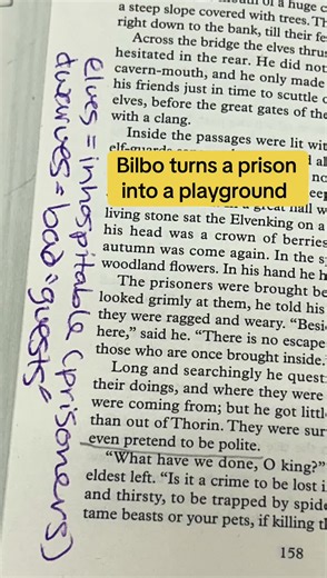 📚teaching the books I love (the hobbit ch 9) chapter 9 teaches us that heroism is calculated courage, moral intelligence and ingenuity under pressure. Writers can craft tension revealing character by showing resourcefulness and small, creative victories, and readers are reminded that even a small person can be shaped events with careful action. In this chapter, we see humor allows us to navigate anxiety while maintaining focus and clarity. Small interventions can produce disproportionate outcom