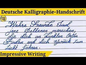 kursive Handschrift Deutsch|🔥How to write German language with awesome writing 😎|@impressivewriting🥳