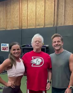 I’ve been working out in the gym recently. This is Dr Codiga and his wife, we are all trying out for Mr and Mrs America! | Merrill Osmond
