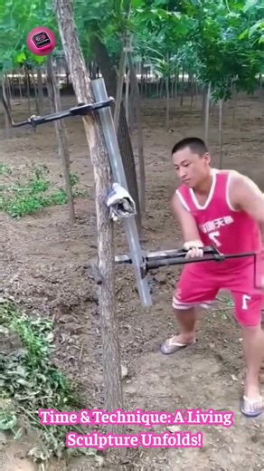 Tree Shaping TITAN: Watch Him Bend MASSIVE Trees With This Genius Tool! 🌳🛠️🤯 #Arboriculture #