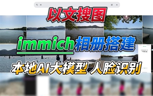 immich相册搭建,开启openvino/cuda,AI机器学习,以文搜图,人脸识别,视频加速,中文地图