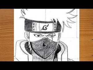 Kakashi Hatake drawing step by step | Anime face drawing tutorial | Naruto anime