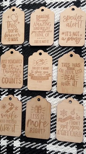 Funny Wooden Christmas Gift Tags, Laser Engraved Holiday Tags With Sarcastic Sayings, Reusable Gift Tags & Stocking Stuffers - Etsy