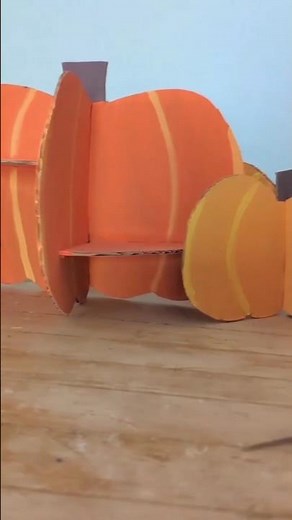 3d pumpkin using cardboard
