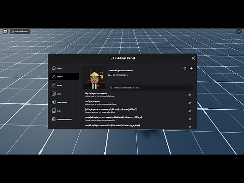 UXP Admin Panel System Showcase - Roblox Studio