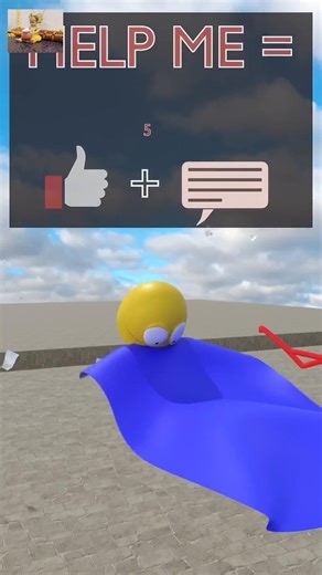 HELP Pacman and his friend Stop the Strong Wind 🙏😂 #friendship #pacman #stickman #domino #monster