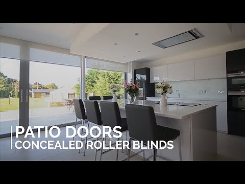 Sliding Patio Doors with Hidden Electric Blinds