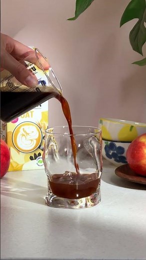 A coffee with apple crisp notes and oat foam. Foamy, seasonal, and made with Alpro Barista Oat.