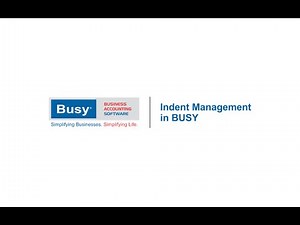 Indent Management in BUSY (English)
