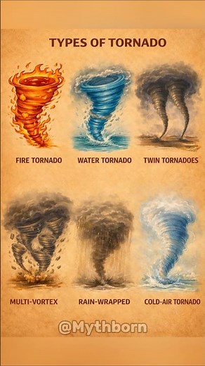 🌪️ Tornado Types Explained: From Weak to Super Strong Storms! 💨