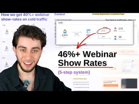 how to increase your webinar show rates to 45%+ (5-step system)