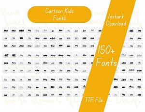 Cartoon, Kids Fonts Upload to Canva - Etsy UK