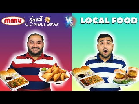 Mumbaiya Misal And Vadapav Vs Local Food Challenge | MMV Vs Local Food Challenge | Viwa Food World
