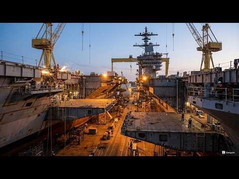US Navy's MEGA Carriers CVN-80 Enterprise & CVN-81 Doris Miller - Billion $ Construction Process