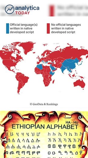 Ethiopia is one of the rare nations on Earth whose official language is written in its own native-developed script proof that our forefathers were truly built different 💪.#Ethiopia #Geʽez #Amharic #AfricanCivilization #ProudlyEthiopian