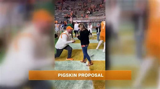 UT quarterback analyst proposes to girlfriend on field