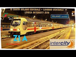 Nuova Semipilota Z1 A Alstom livrea Intercity Sun per l'IC 35079, in partenza da Milano Centrale