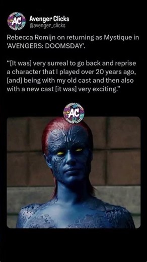 Rebecca Romijn returns as Mystique in Avengers Doomsday💙🧗‍♀️#AvengersDoomsday #Mystique #Marvel #MCU