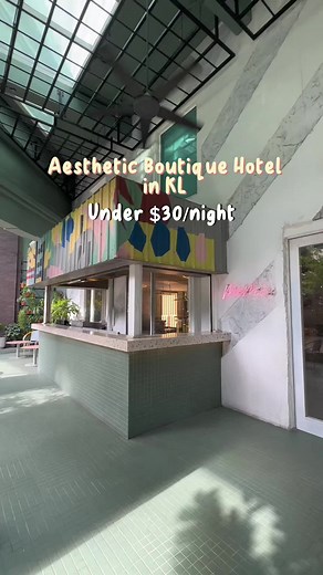 Very minimalist, budget friendly hotel near city center in Kuala Lumpur #travel #malaysia #kl #klcc #budgethotel #aesthetichotels #boutiquehotel #travelguide