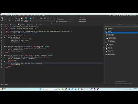 Roblox studio (Making Inventory System)