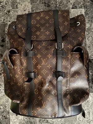 Louis Vuitton Christopher PM Backpack M43735 Monogram Macassar w/ Box Receipt  | eBay